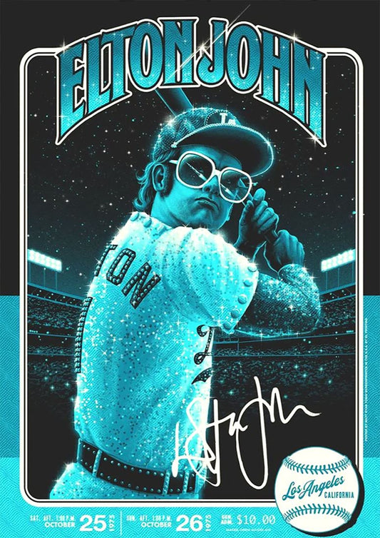 Concert poster with multiple size and finish options. Elton John Los Angeles