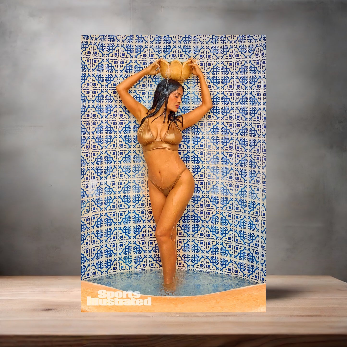 Salma Hayek Sports Illustrated swimsuit 13" x 19" poster. Matte or Glossy. B8