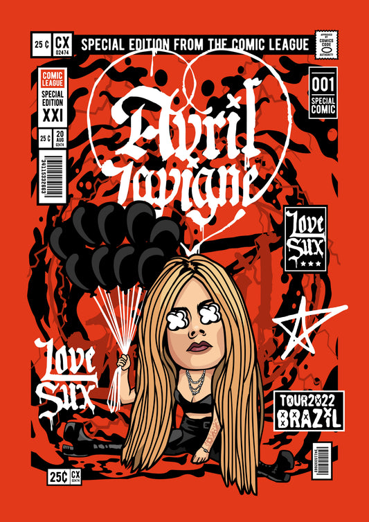 Funko Pop poster with multiple size and finish options. Avril Lavigne