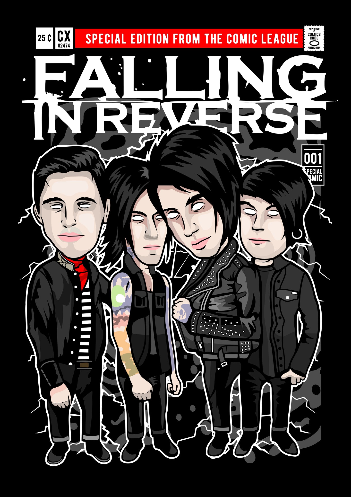 Funko Pop poster with multiple size and finish options. Falling in Reverse