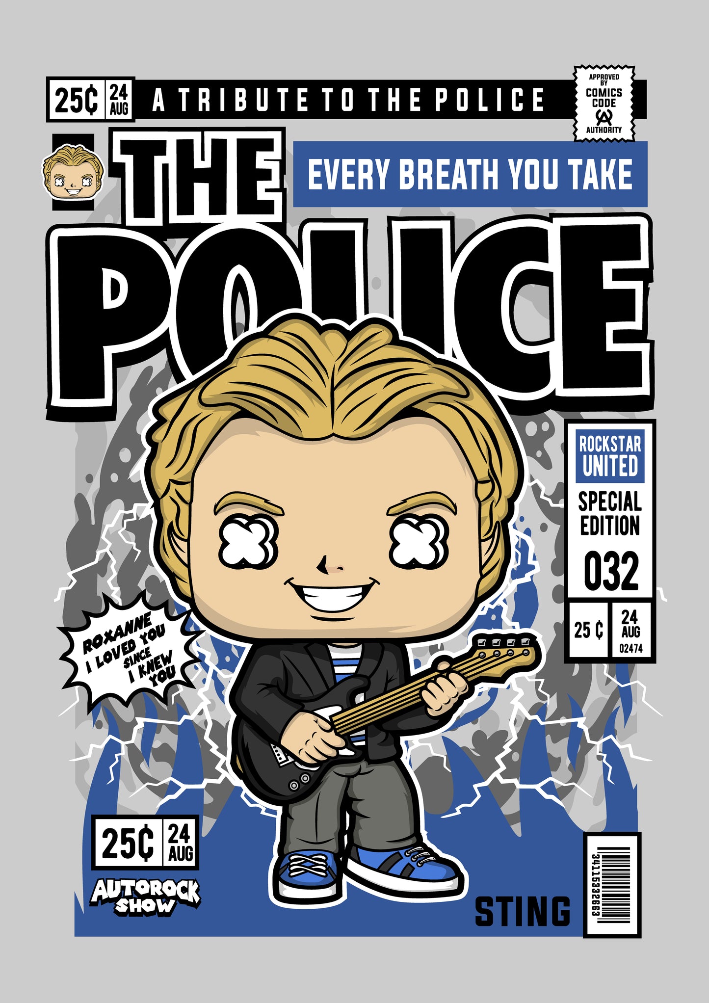 Funko Pop poster with multiple size and finish options. The Police