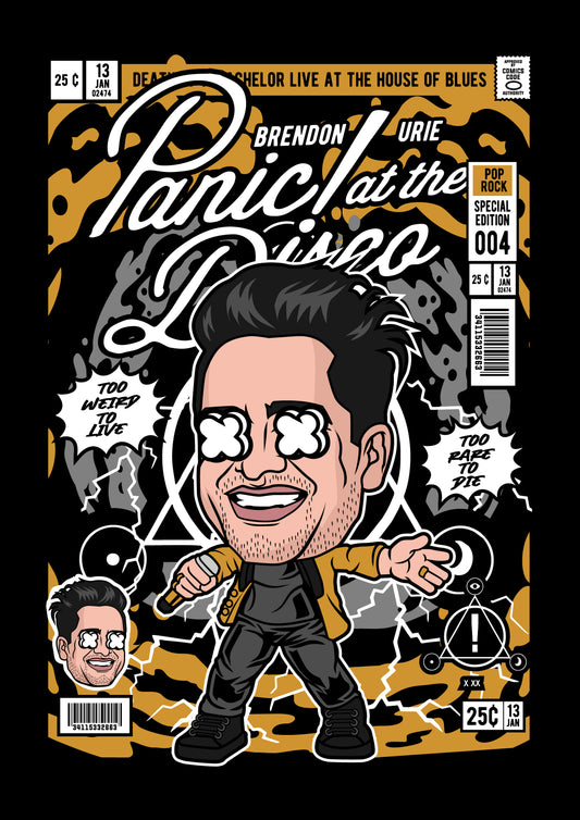 Funko Pop poster with multiple size and finish options. Panic at the Disco