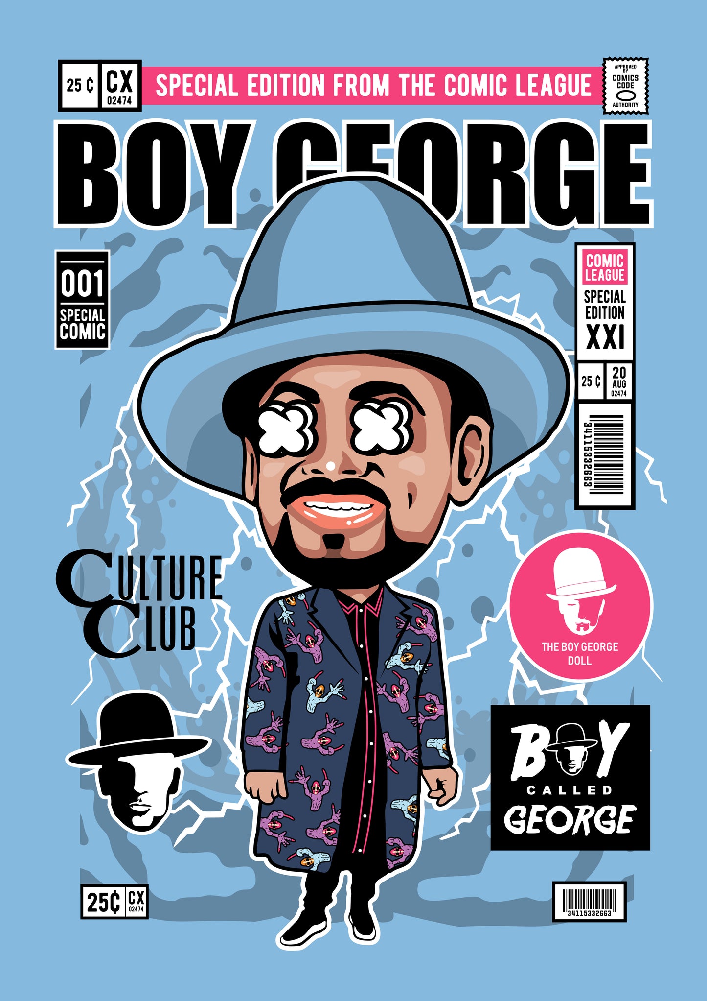 Funko Pop poster with multiple size and finish options. Boy George