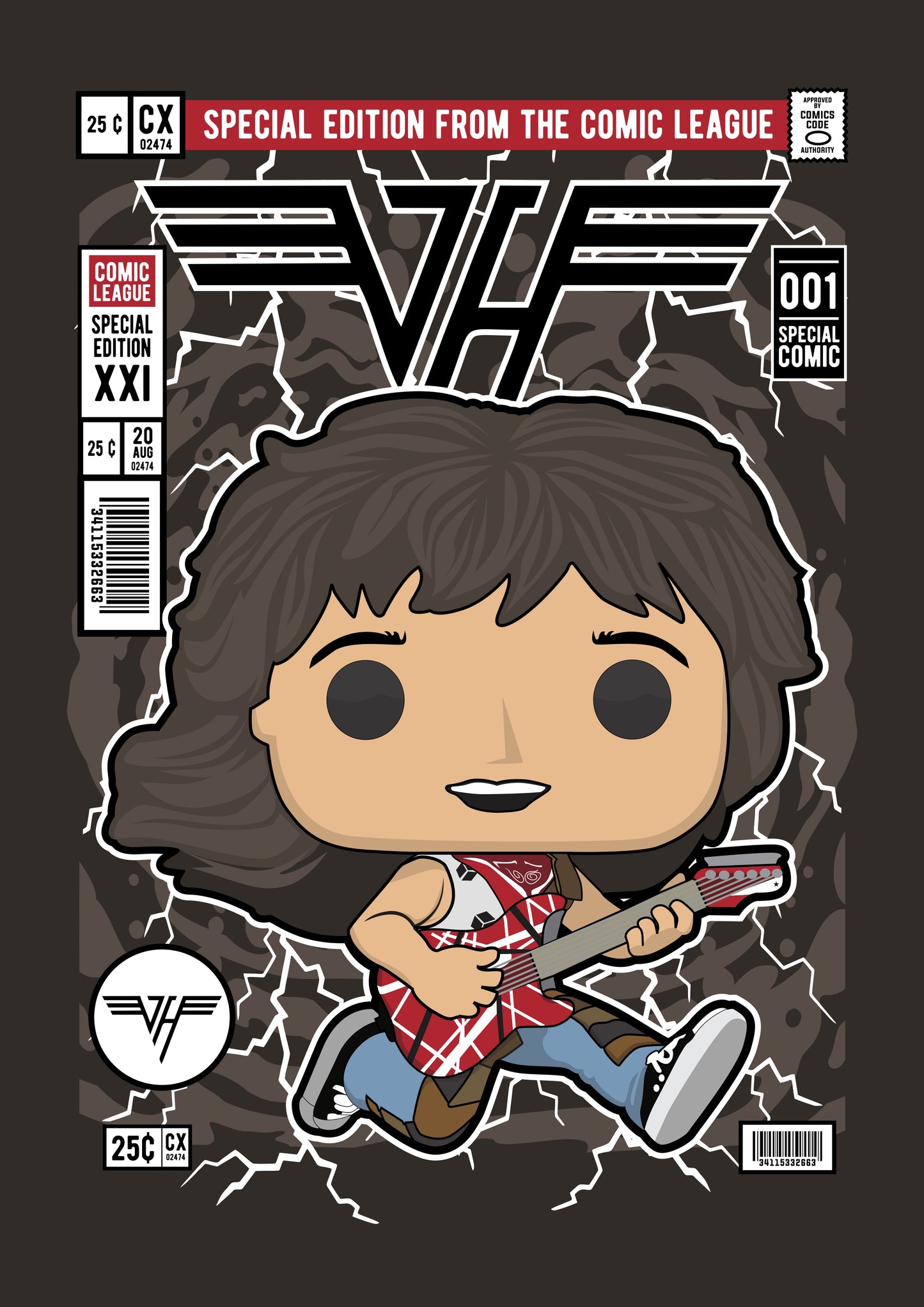 Funko Pop poster with multiple size and finish options. Van Halen