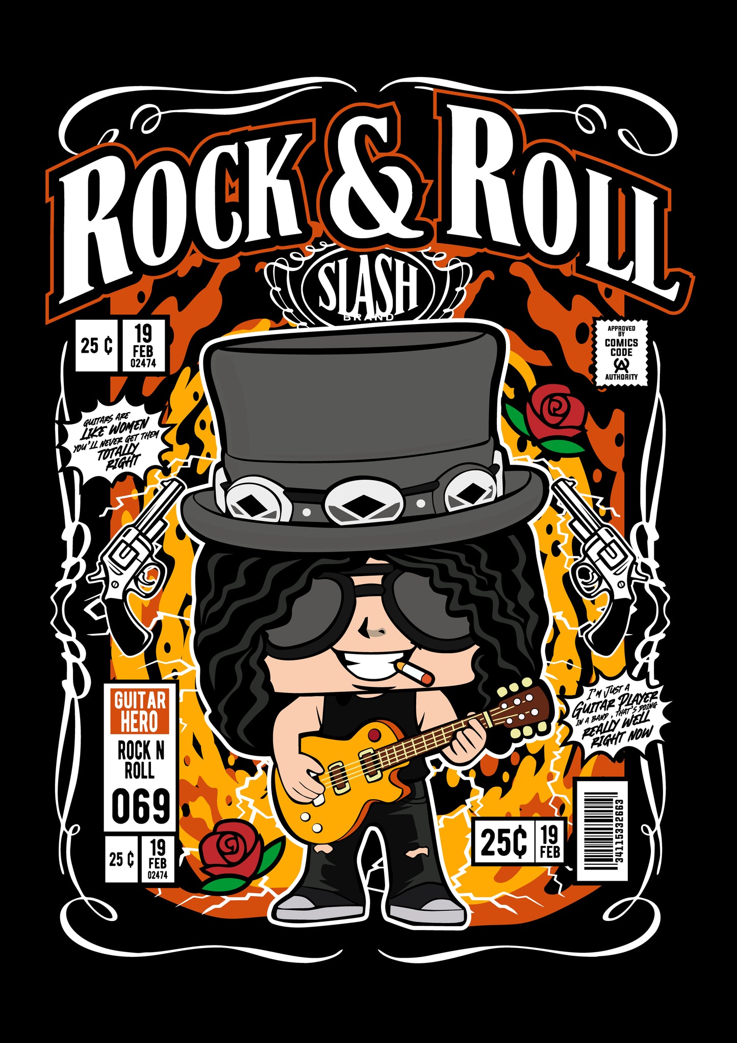 Funko Pop poster with multiple size and finish options. Slash Guns n Roses