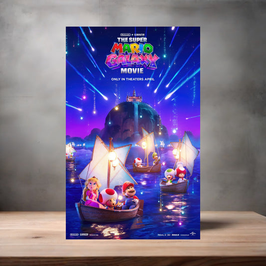 The Super Mario Galaxy 13" x 19" movie poster. Matte or Glossy. B4