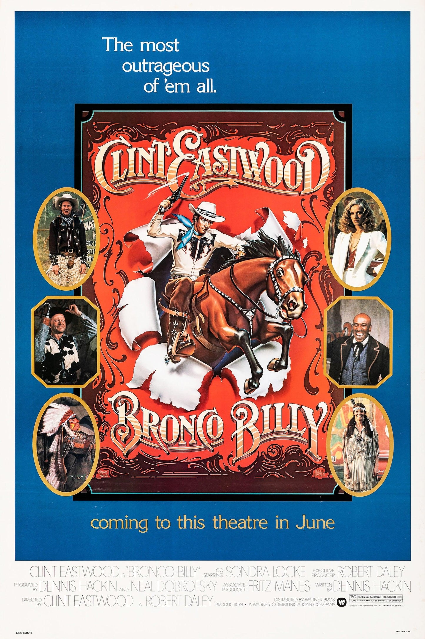 Bronco Billy 13"x 19" movie poster.