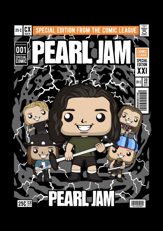 Funko Pop poster with multiple size and finish options. Pearl Jam v2