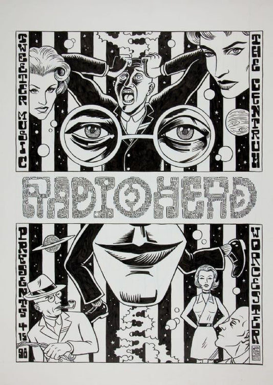 Concert poster with multiple size and finish options. Radiohead Worcester