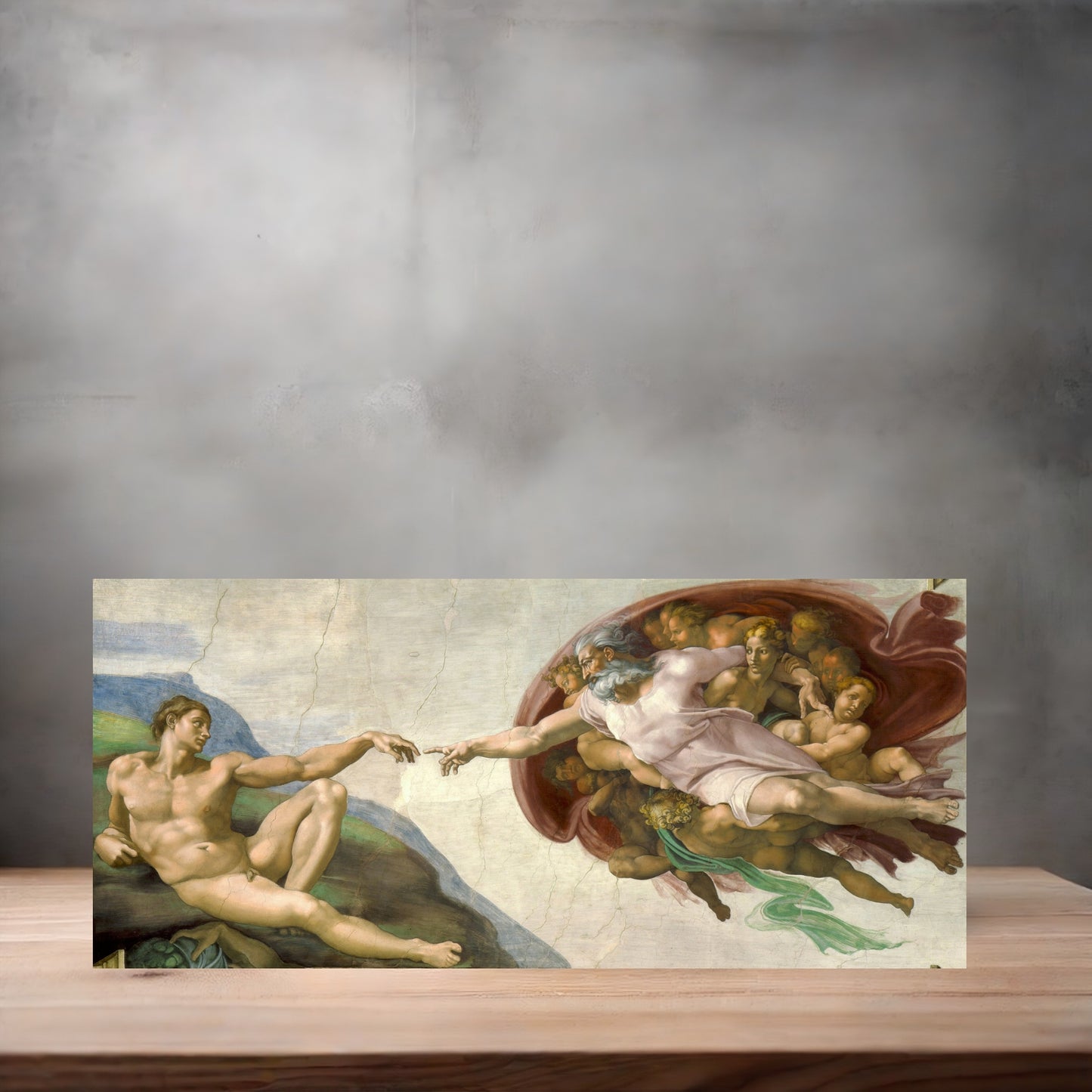 Museum painting poster with multiple size and finish options. Michelangelo, the Creation of Adam
