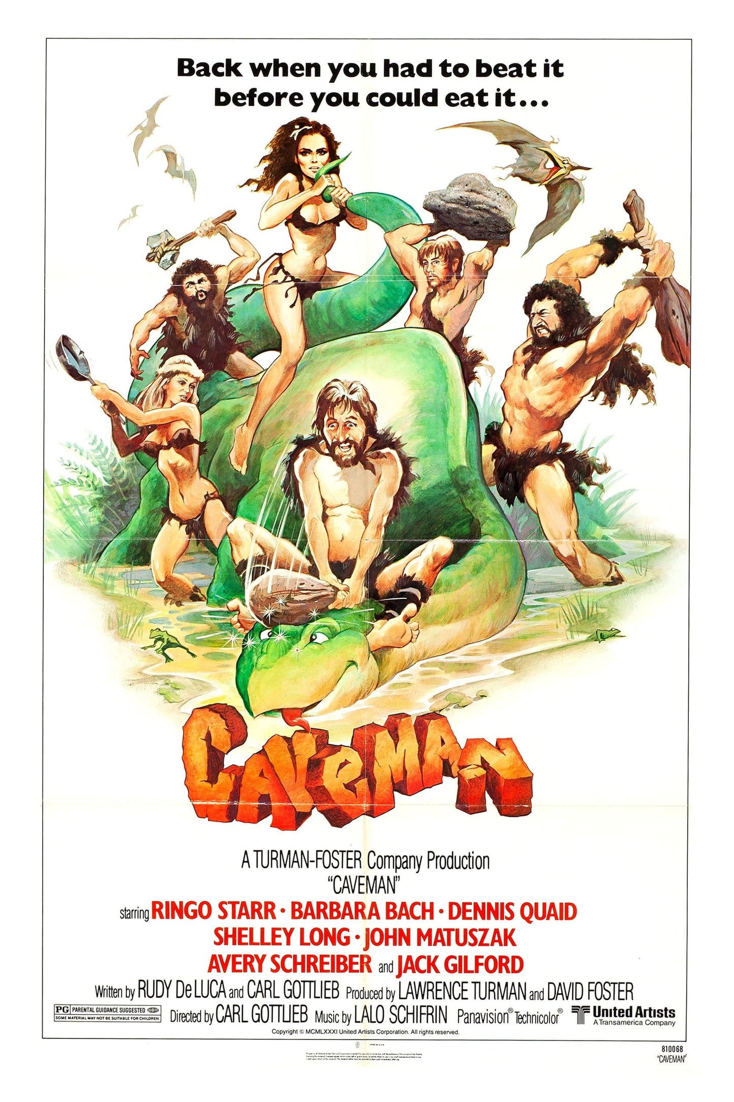 Caveman 13"x 19" movie poster.