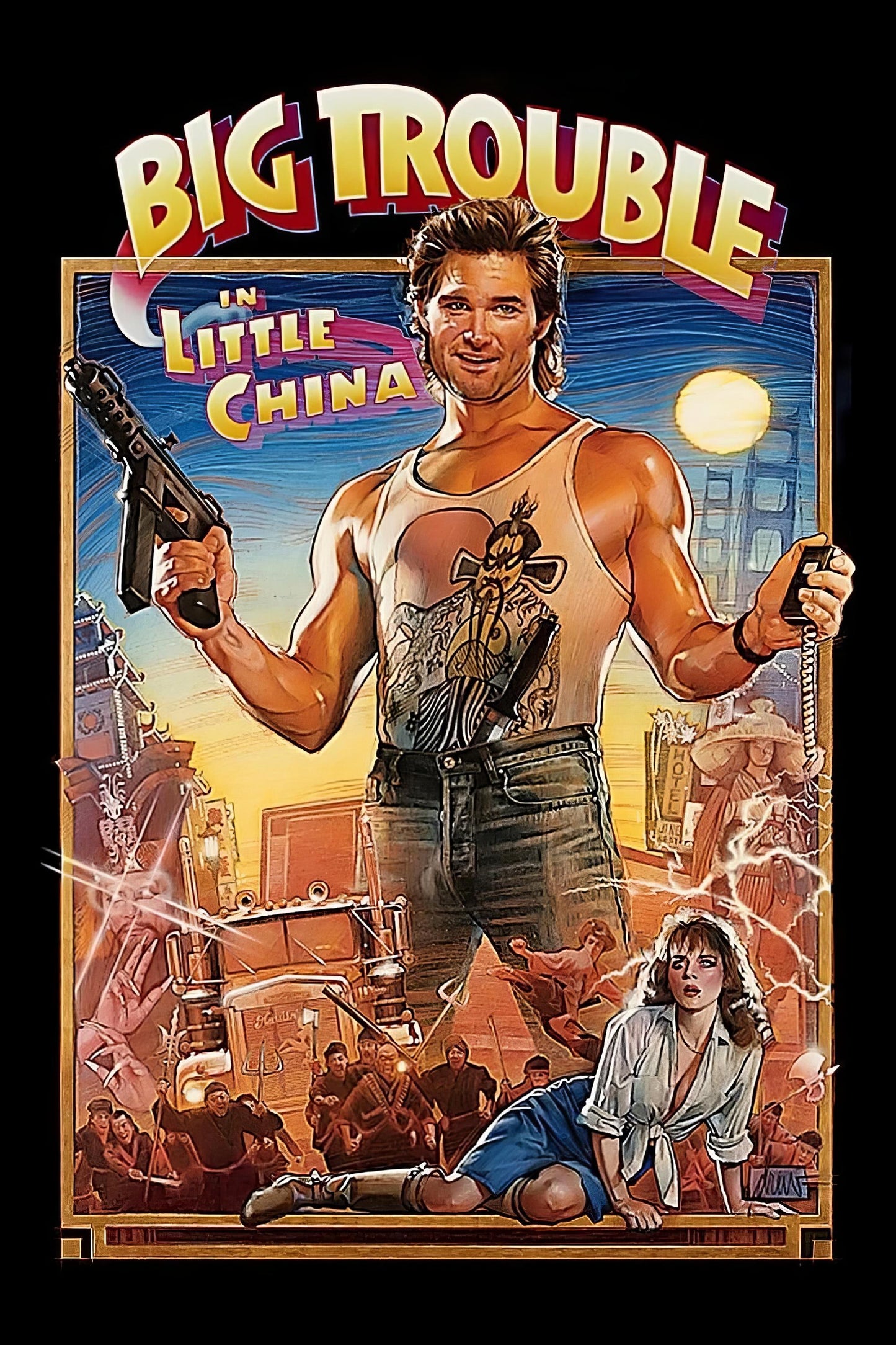 Big Trouble in Little China 13"x 19" movie poster.