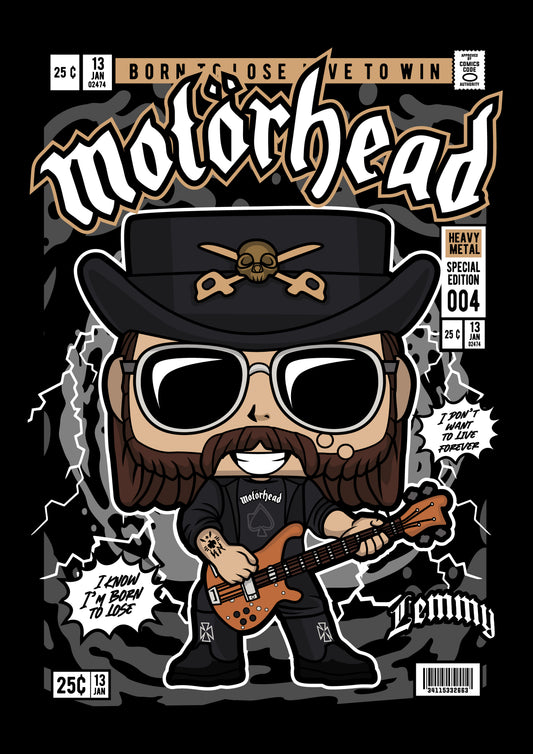 Funko Pop poster with multiple size and finish options. Motorhead