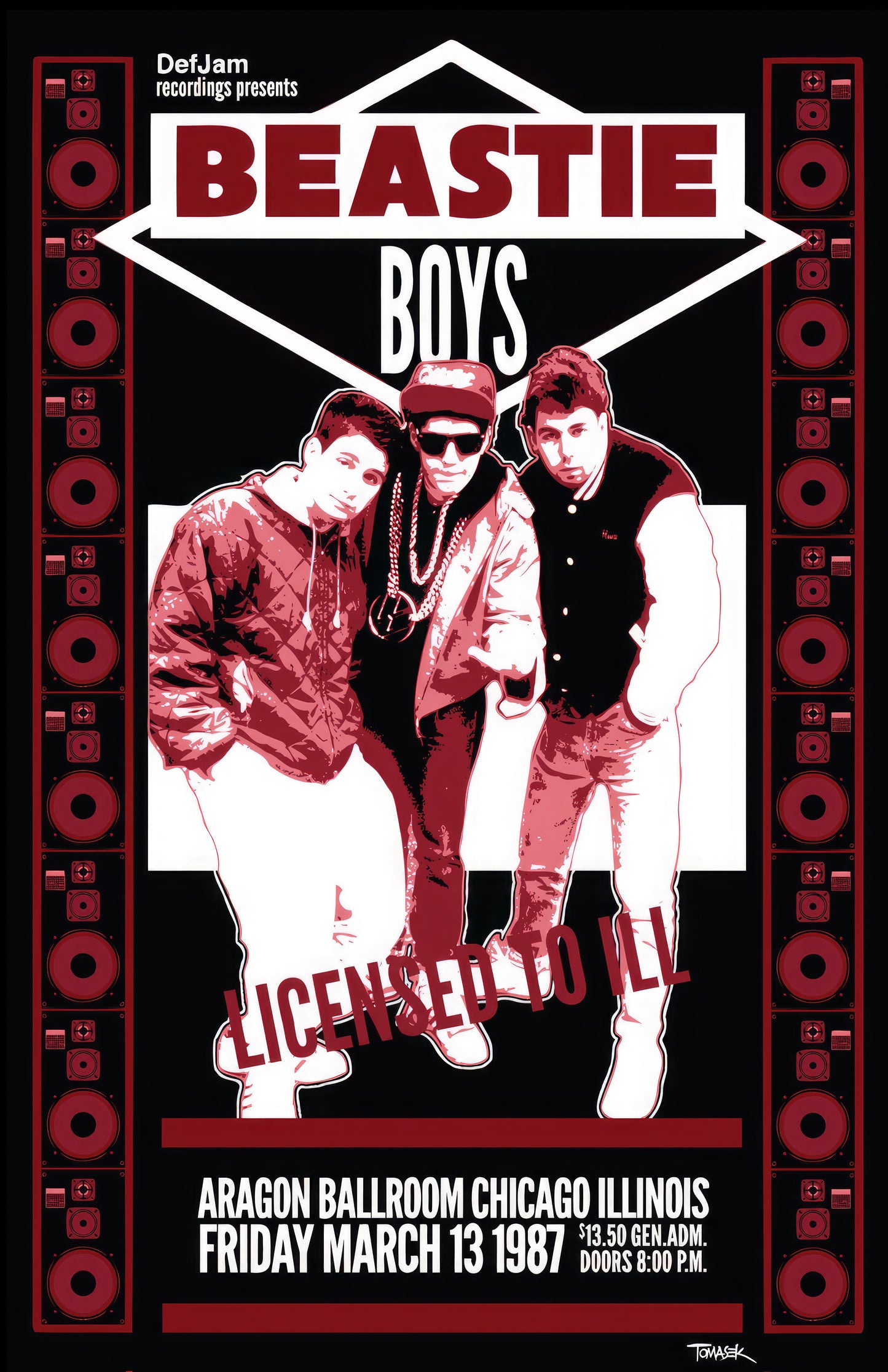 Concert poster with multiple size and finish options. Beastie Boys License to Ill
