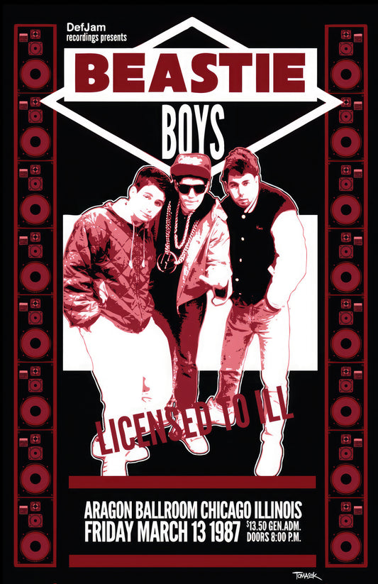 Concert poster with multiple size and finish options. Beastie Boys License to Ill