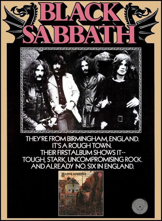 Concert poster with multiple size and finish options. Black Sabbath