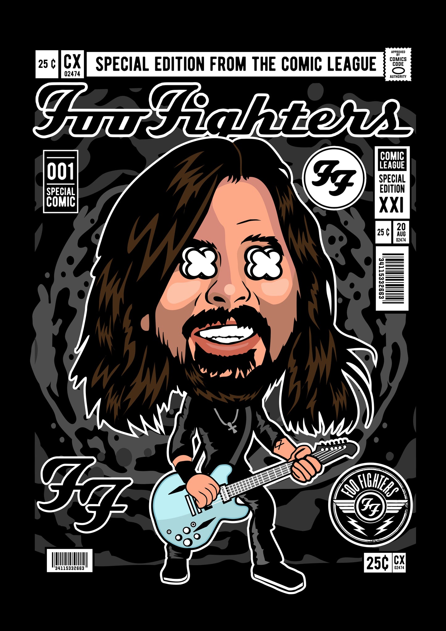 Funko Pop poster with multiple size and finish options. Foo Fighters
