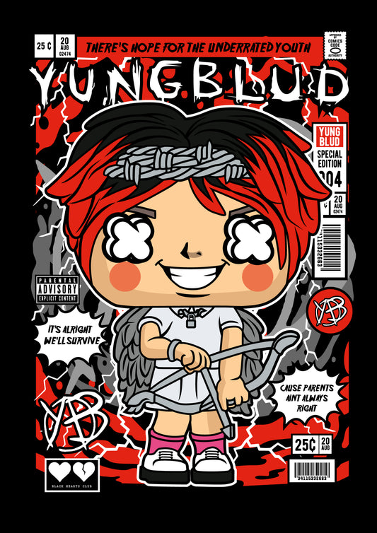 Funko Pop poster with multiple size and finish options. Yungblud