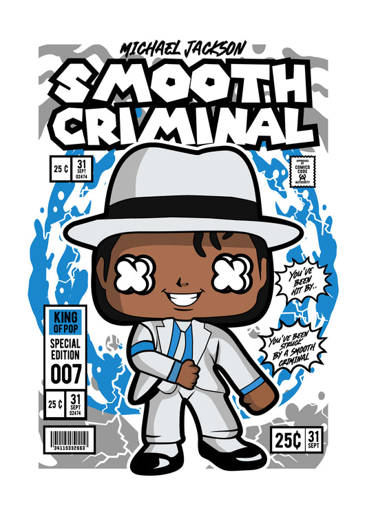 Funko Pop poster with multiple size and finish options. Michael Jackson Smooth Criminal