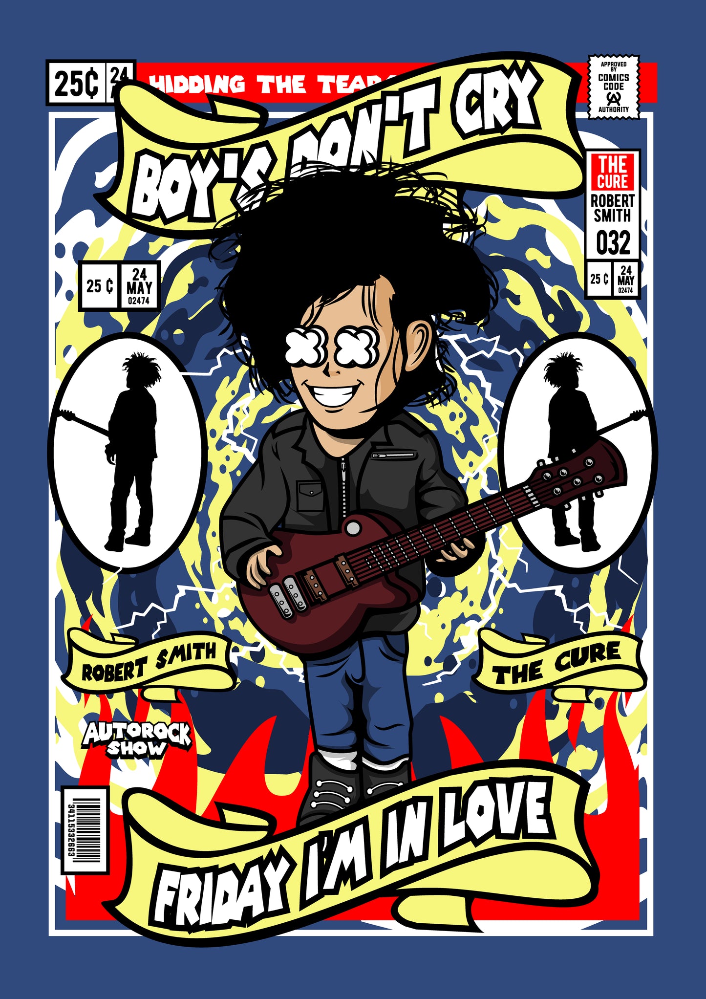 Funko Pop poster with multiple size and finish options. The Cure Boys Don't Cry
