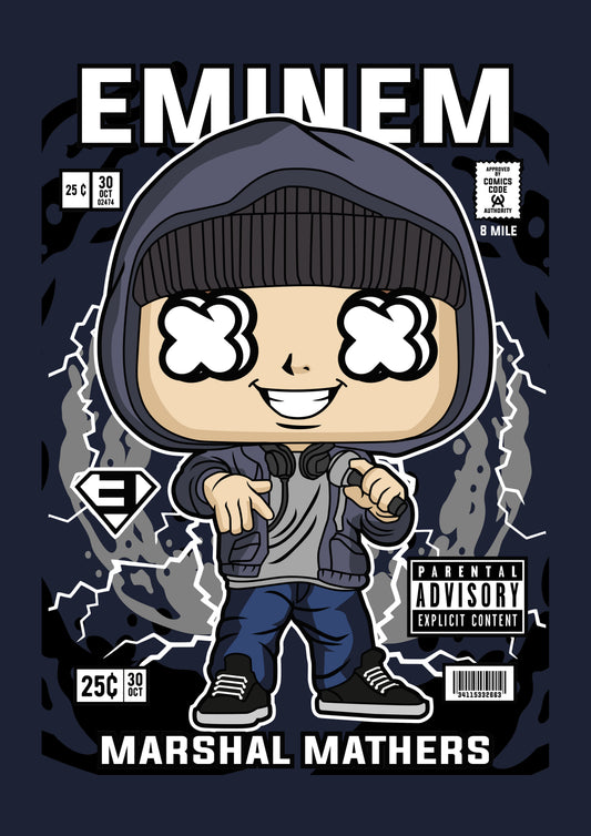 Funko Pop poster with multiple size and finish options. Eminem