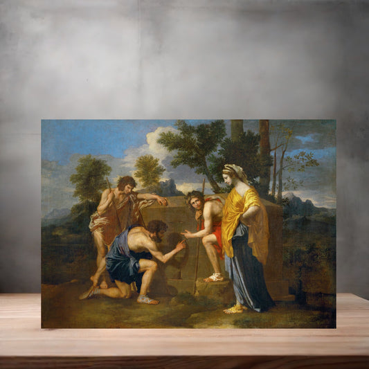 Museum painting poster with multiple size and finish options. Nicolas Poussin, the Shepherds of Arcadia