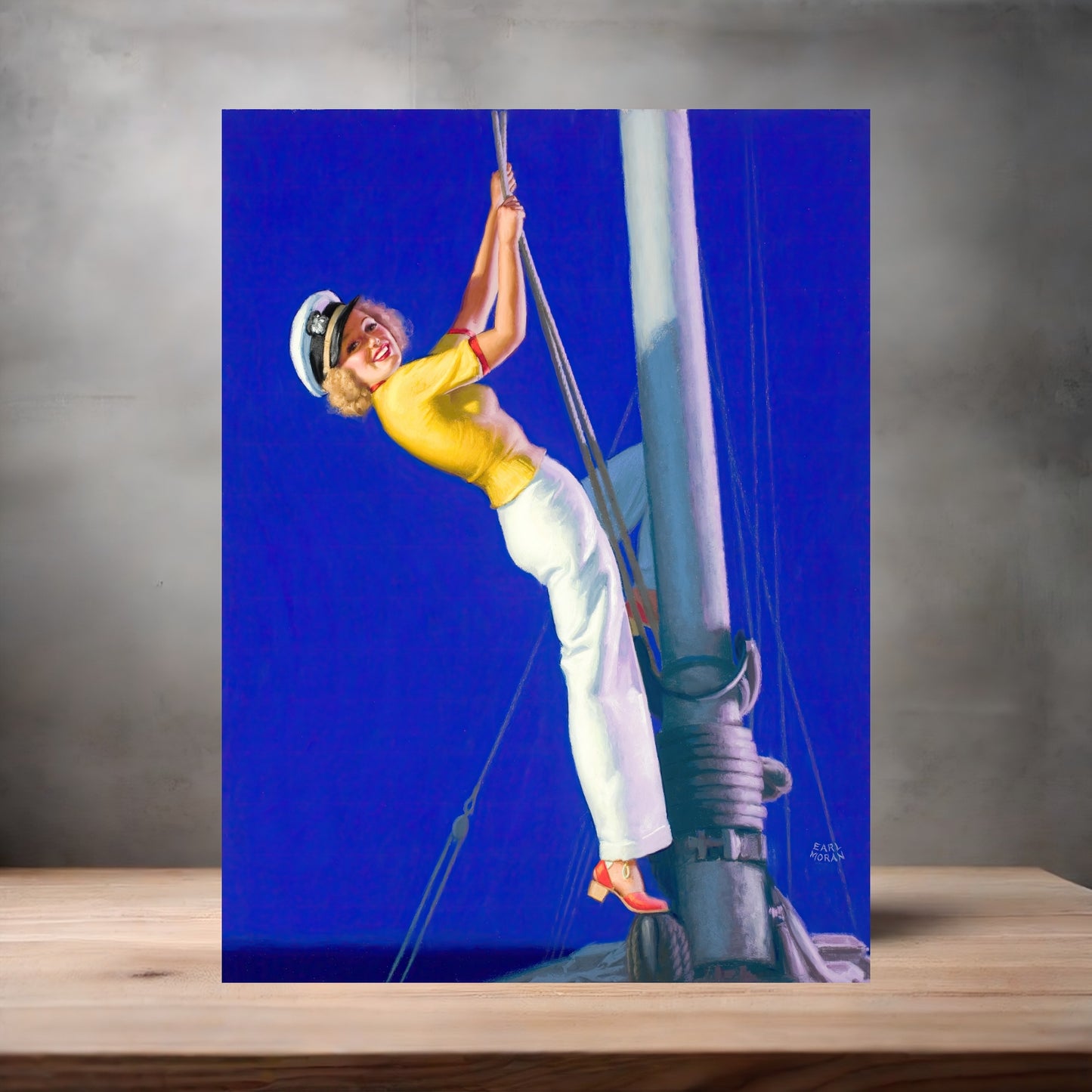 Earl Moran Pin-up girl poster with multiple size and finish options. First Mate