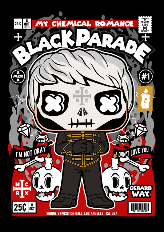 Funko Pop poster with multiple size and finish options. My Chemical Romance