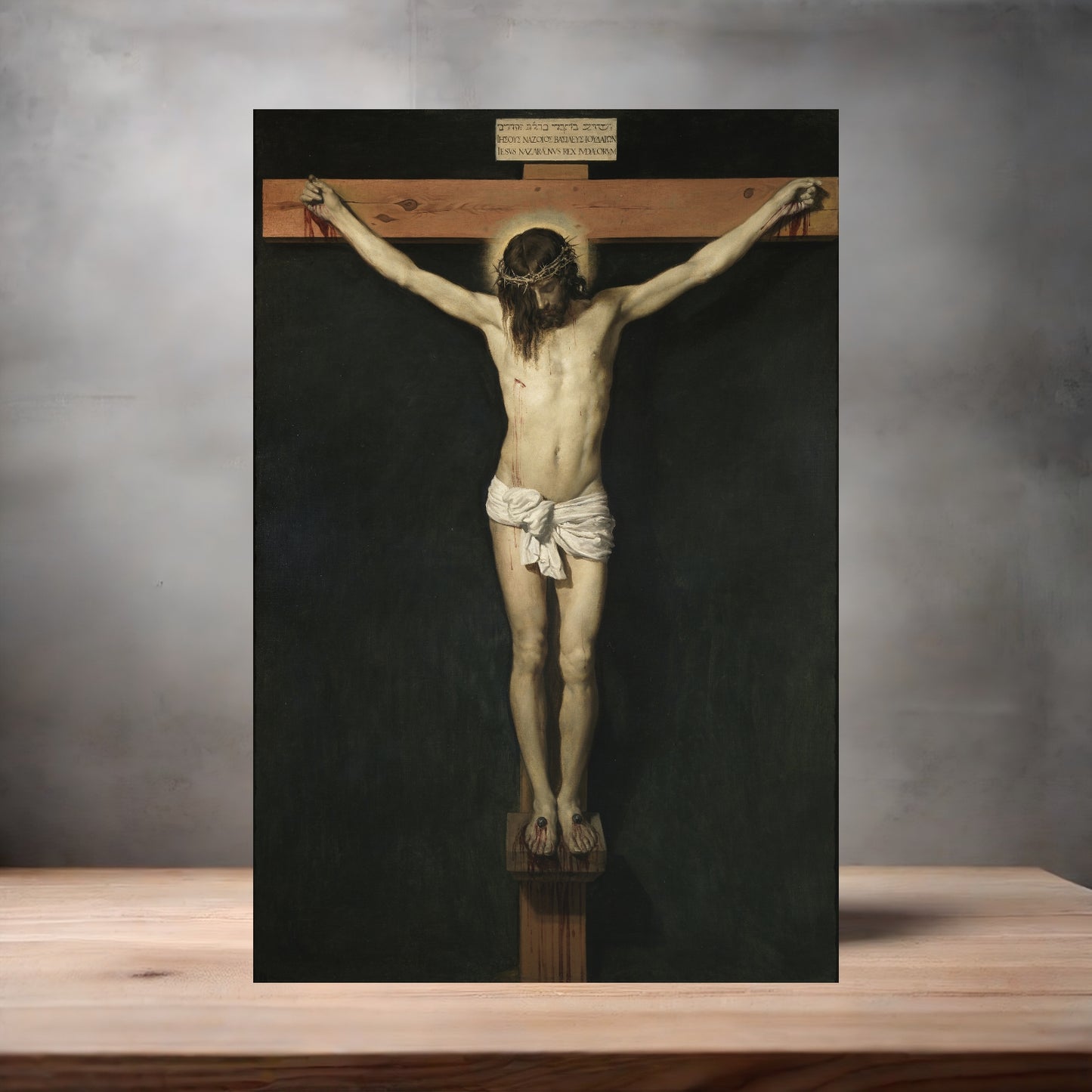 Museum painting poster with multiple size and finish options. Diego Velasquez, Christ Crucified