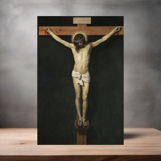 Museum painting poster with multiple size and finish options. Diego Velasquez, Christ Crucified