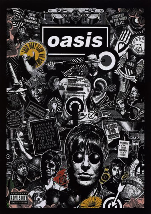 Concert poster with multiple size and finish options. Oasis