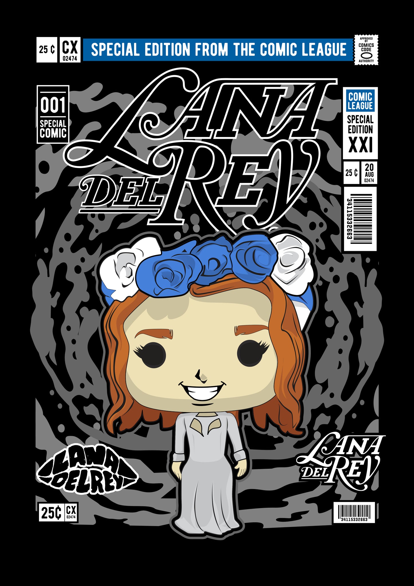 Funko Pop poster with multiple size and finish options. Lana Del Rey