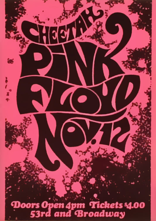 Concert poster with multiple size and finish options. Pink Floyd