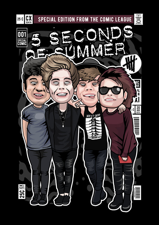 Funko Pop poster with multiple size and finish options. 5 Seconds of Summer