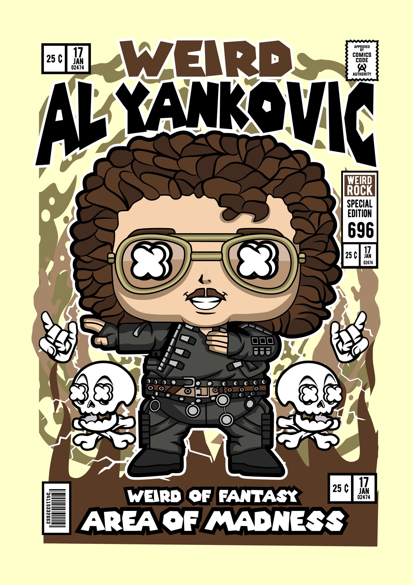 Funko Pop poster with multiple size and finish options. Weird Al Yankovic