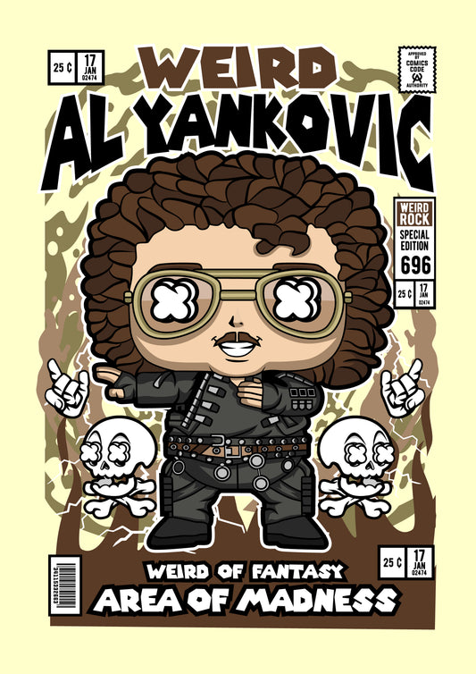 Funko Pop poster with multiple size and finish options. Weird Al Yankovic