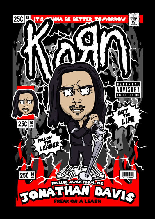 Funko Pop poster with multiple size and finish options. Korn
