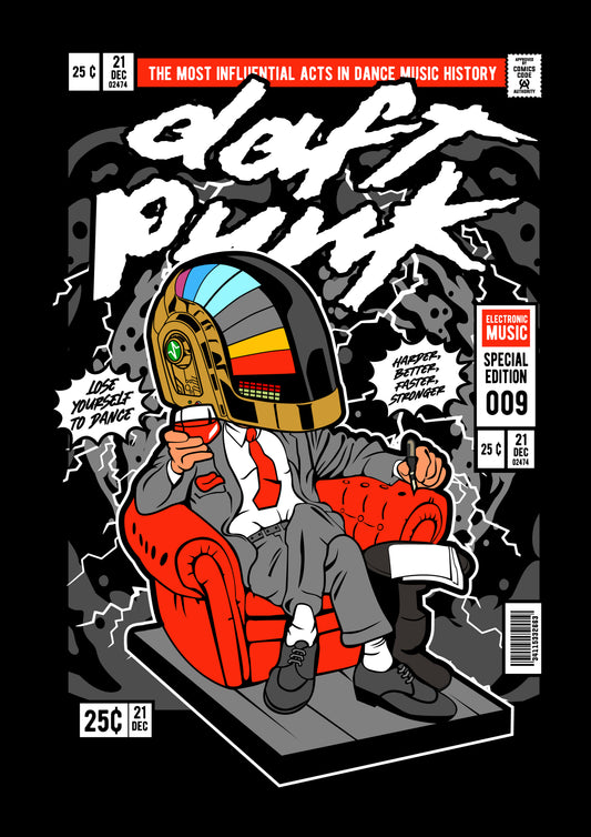 Funko Pop poster with multiple size and finish options. Daft Punk
