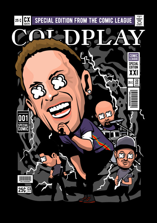 Funko Pop poster with multiple size and finish options. Coldplay