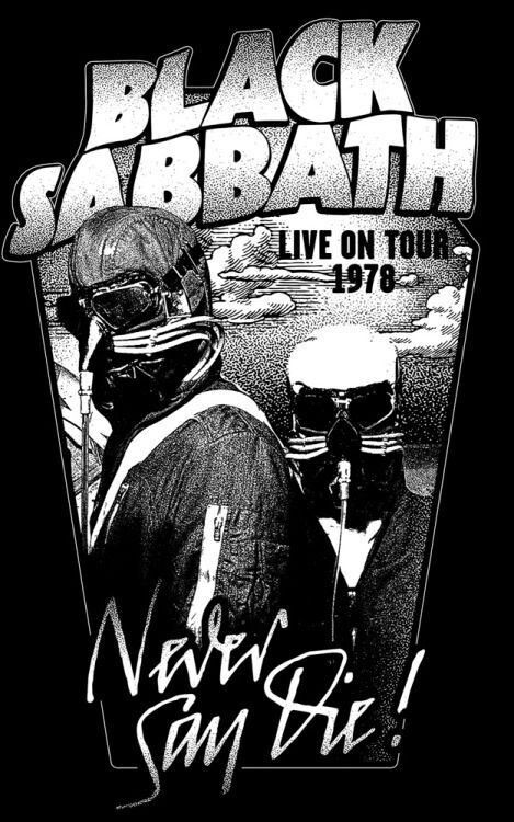 Concert poster with multiple size and finish options. Black Sabbath Live on Tour 1978
