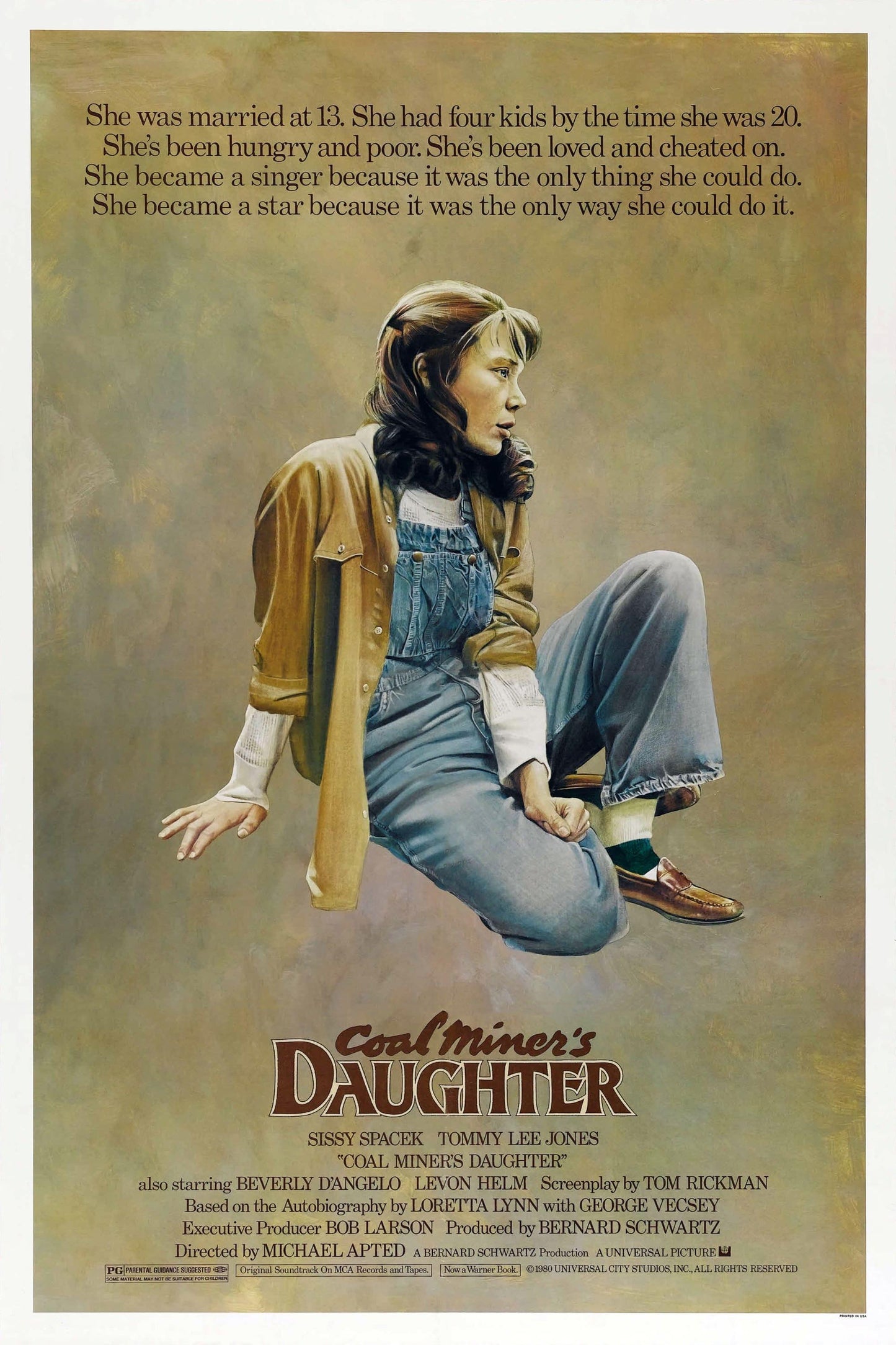 Coal Miner's Daughter 13"x 19" movie poster.
