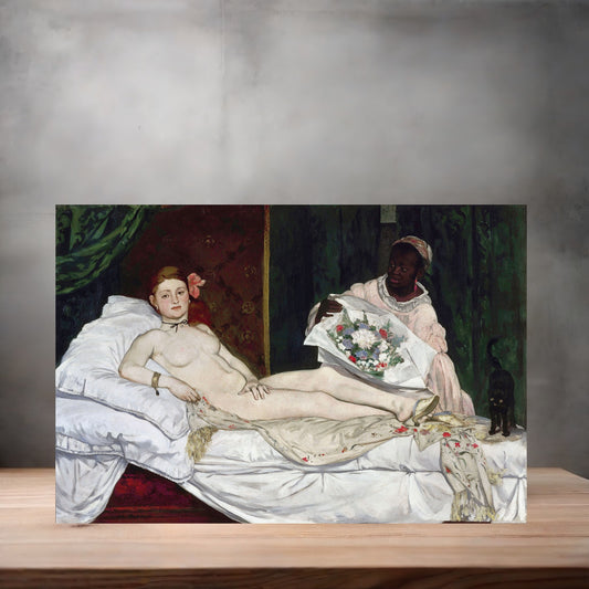 Museum painting poster with multiple size and finish options. Edouard Manet, Olympia