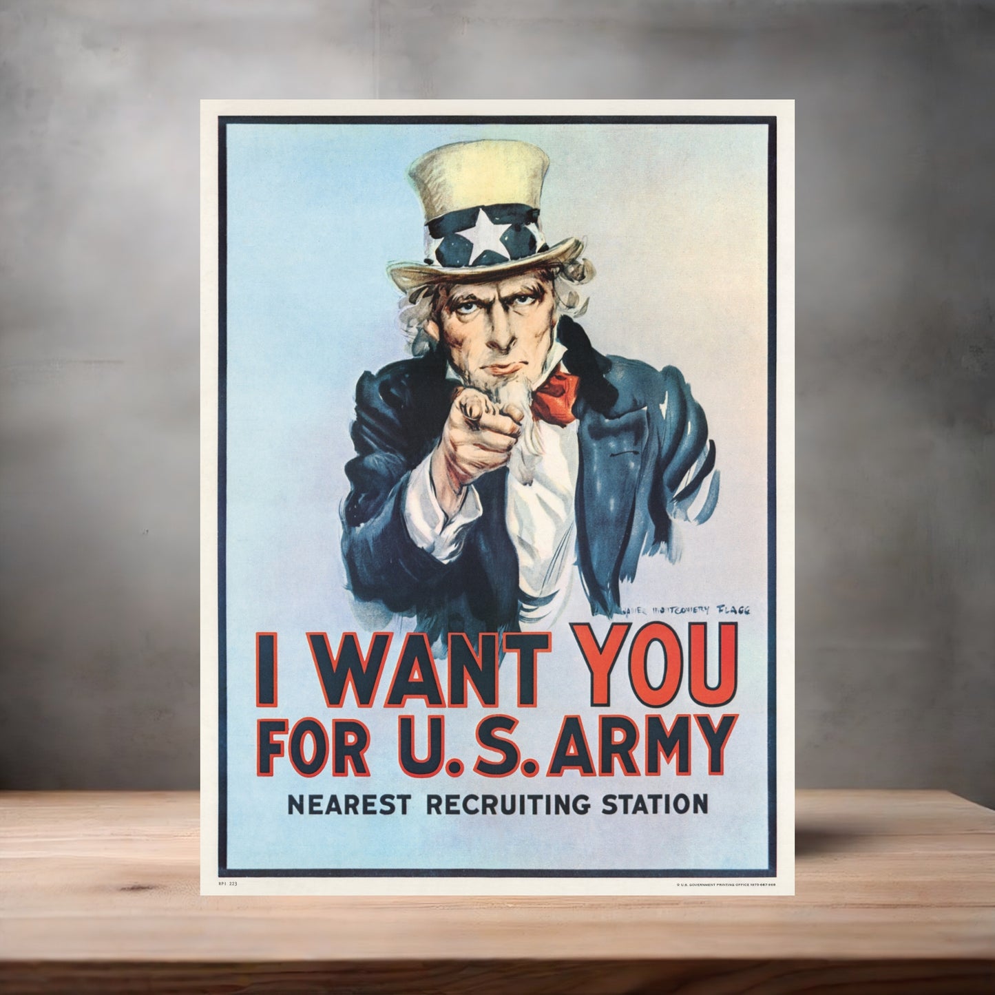 Uncle Sam I Want You for U.S. ARMY poster. Size and finish options