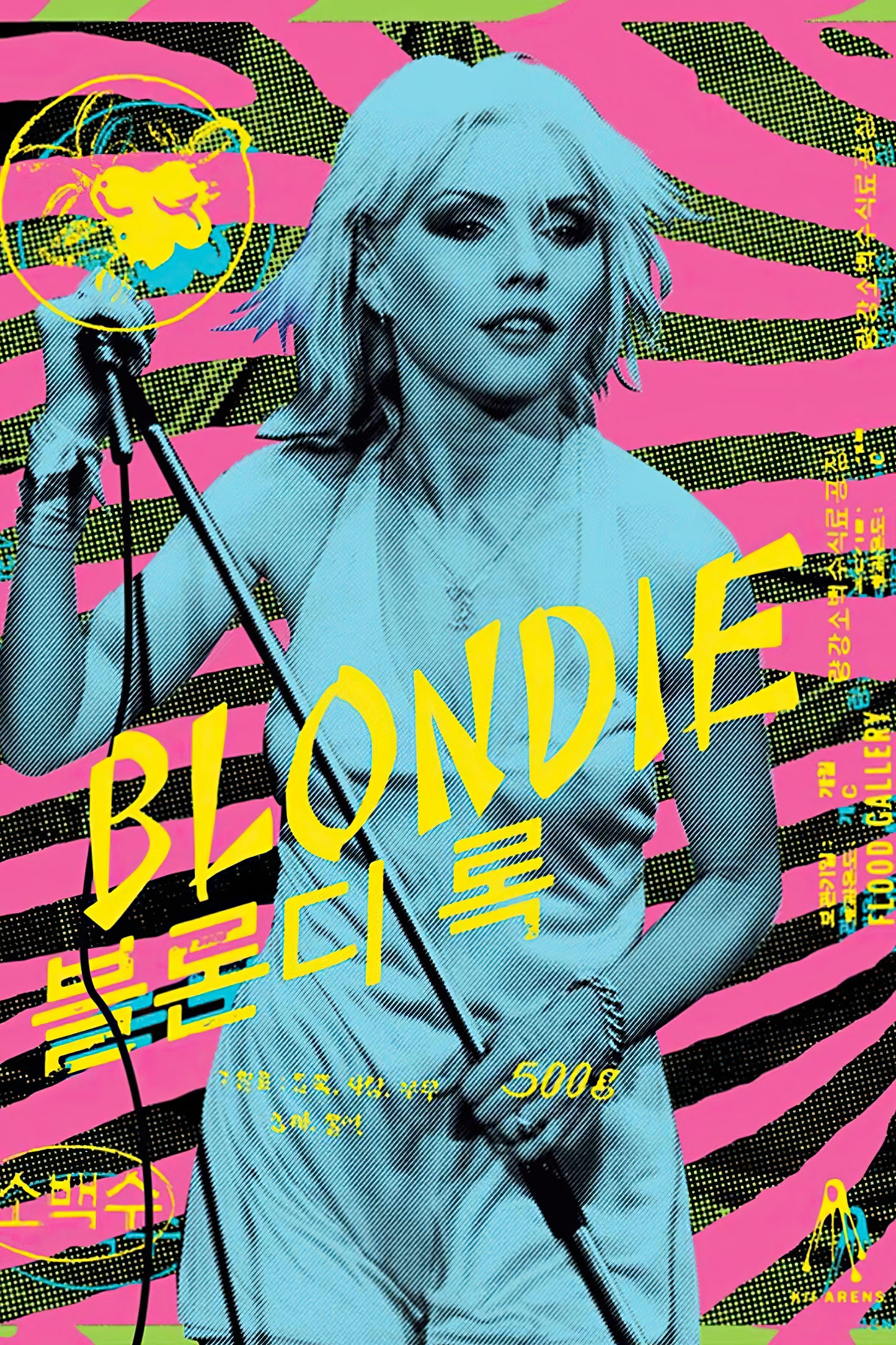 Concert poster with multiple size and finish options. Blondie A2