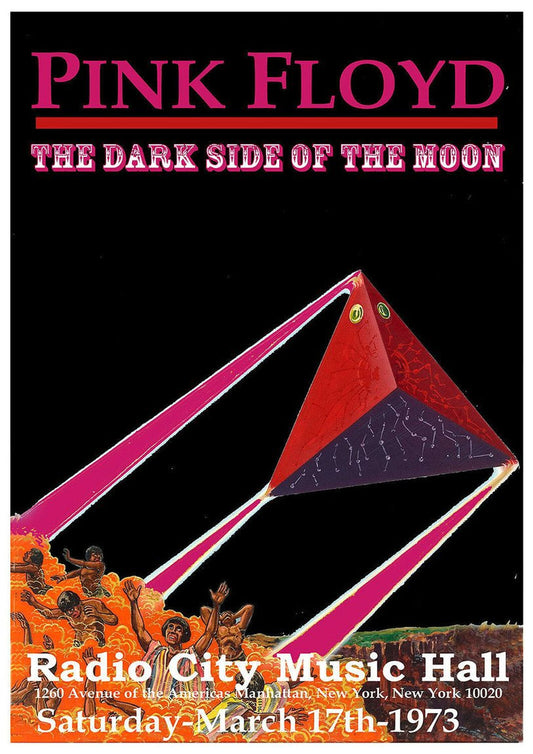Concert poster with multiple size and finish options. Pink Floyd Radio City 1973