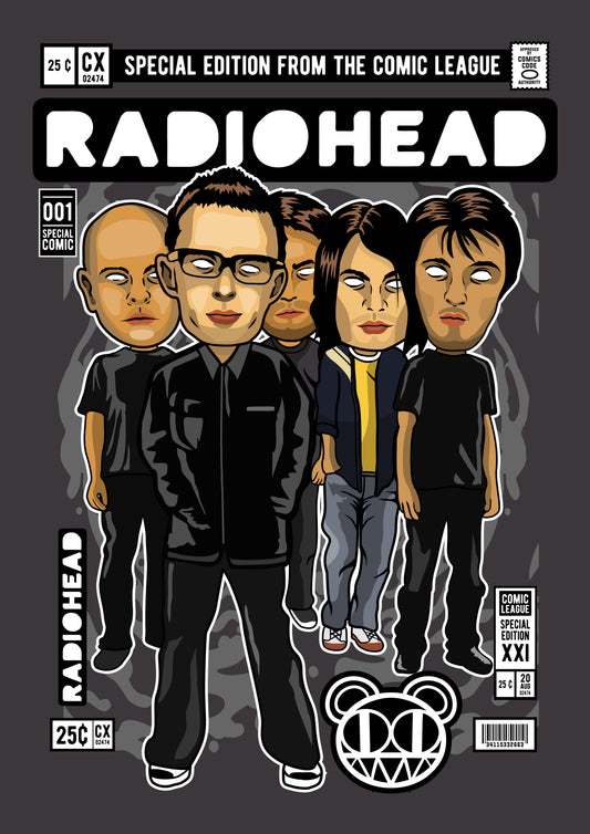 Funko Pop poster with multiple size and finish options. Radiohead
