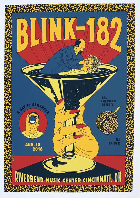Concert poster with multiple size and finish options. Blink 182 Ohio