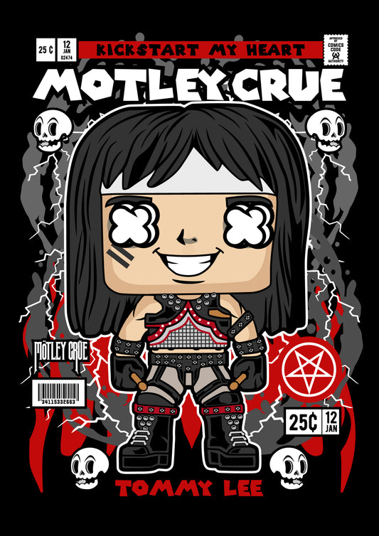 Funko Pop poster with multiple size and finish options. Motley Crue v2